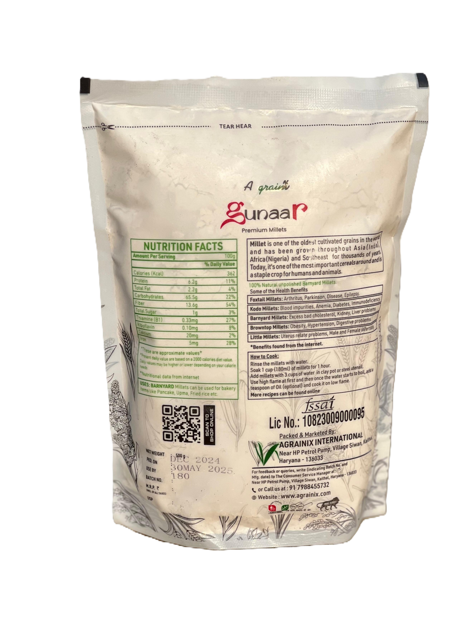 Gunaar Barnyard Millet Flour - Image 3